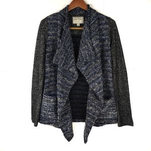 Lucky Brand Open Cardigan Small Acrylic Wool Gray